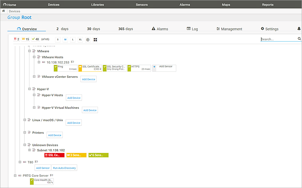 PRTG Integration Overview